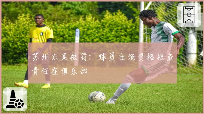 苏州东吴被罚:球员出场资格核查责任在俱乐部